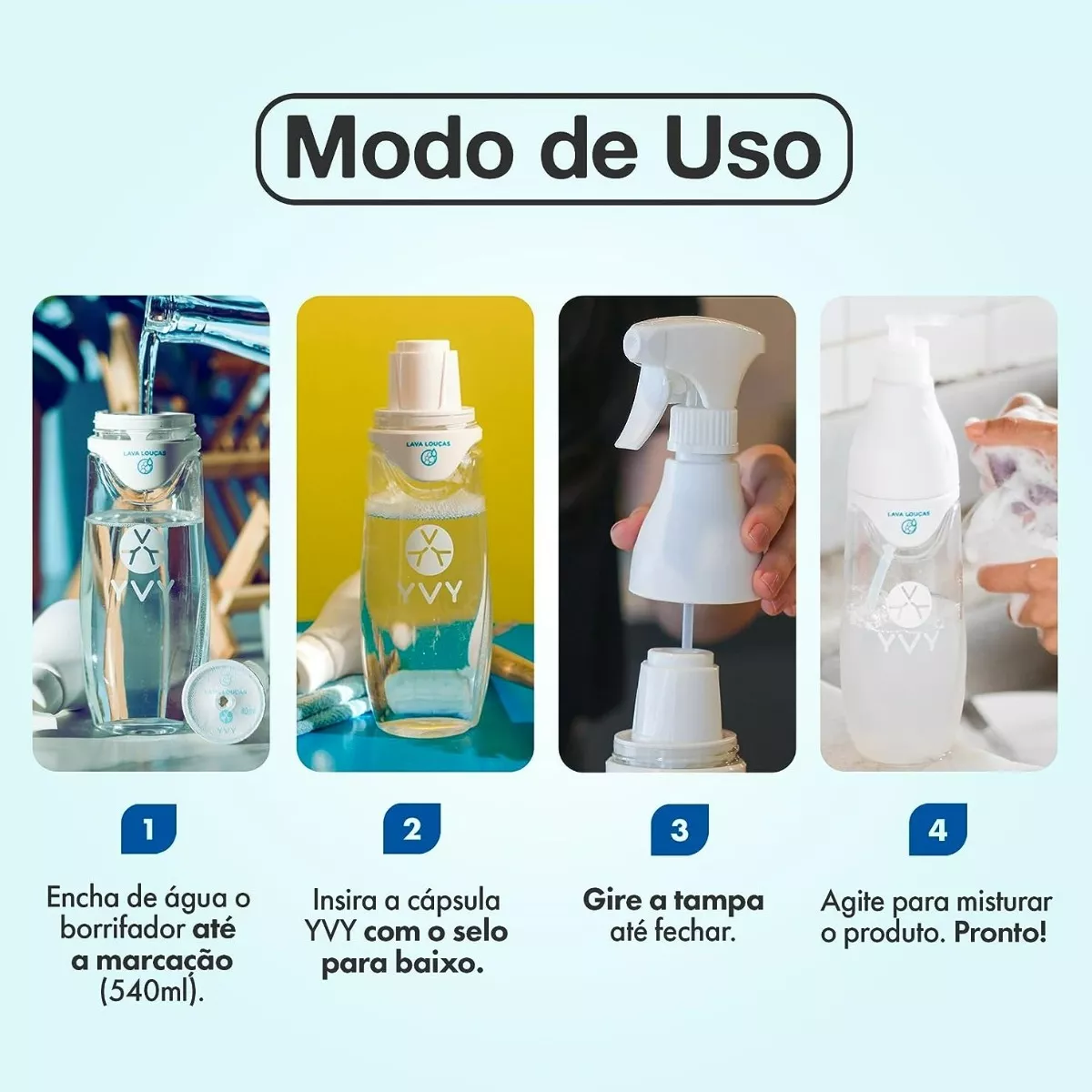 Detergente Lava Louças Hipoalergênico Yvy (2 Capulas) - Imagem 4