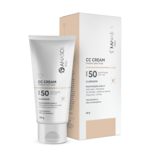 Protetor Solar com Base Facial Cc Cream FPS 50 - Claro - 60g